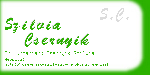 szilvia csernyik business card